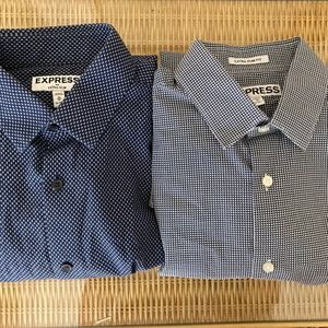 Express Extra Slim Fit Shirts in Blue Medium Extra Slim